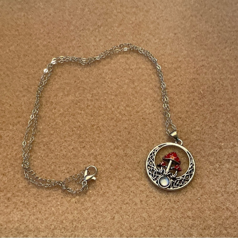 Cute Mushroom Necklace 21” BN
